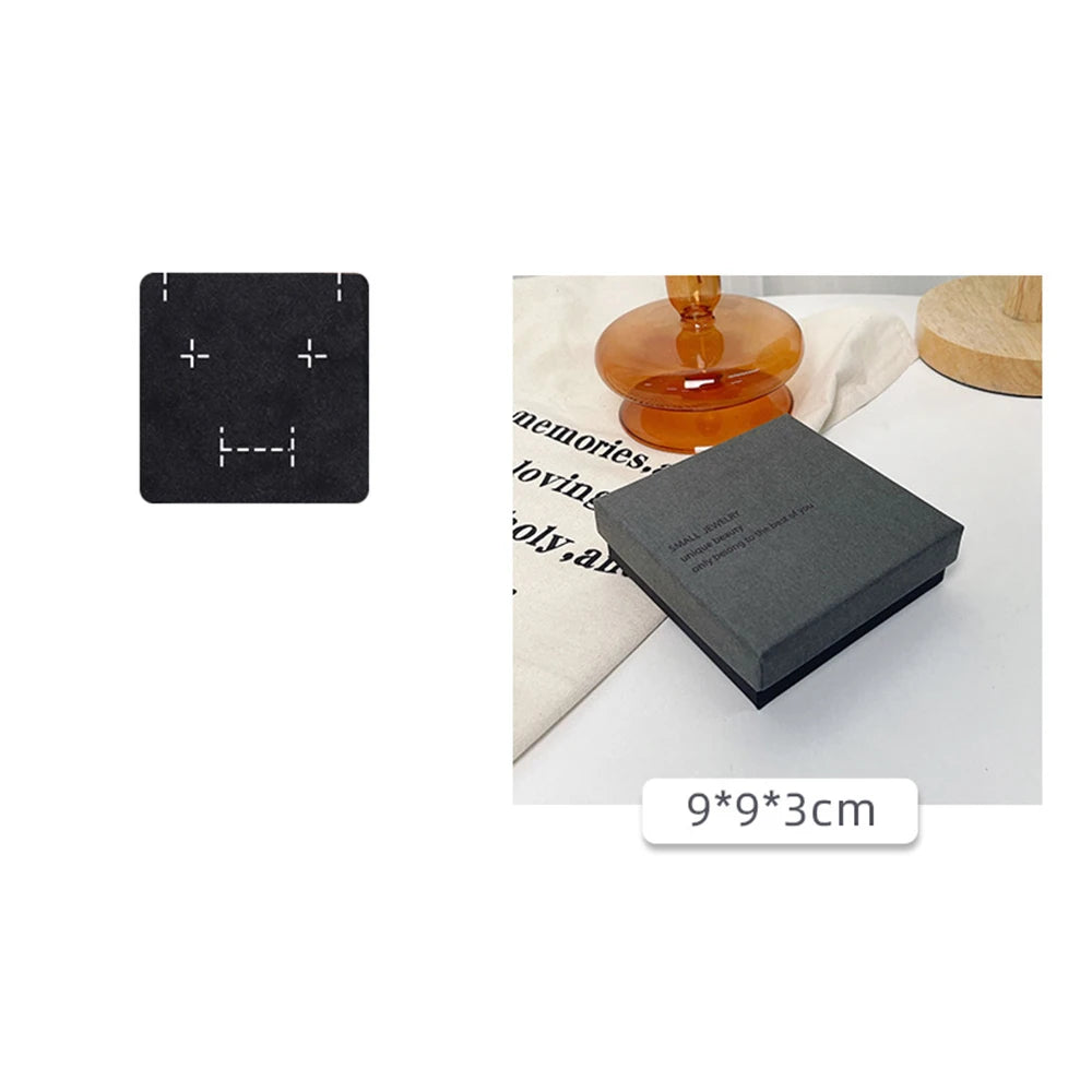 Simple Jewelry Box Earnail Ring Bracelet Necklace Gray Black Paper Jewelry Display Case Jewelry Organizer Box - AMULET RING STORE