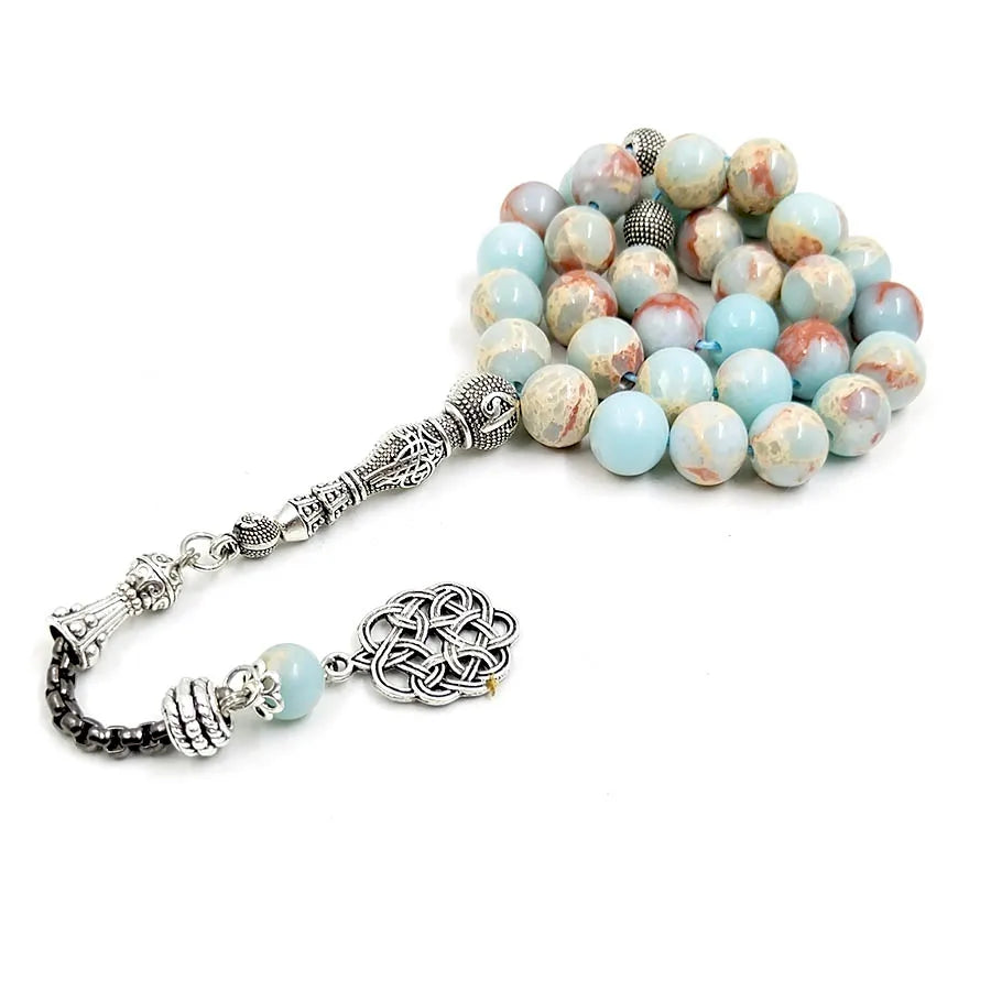 Tasbih Agalmatolite stone muslim prayer beads bracelet islamic fashion accessories ramadan eid gift on hand