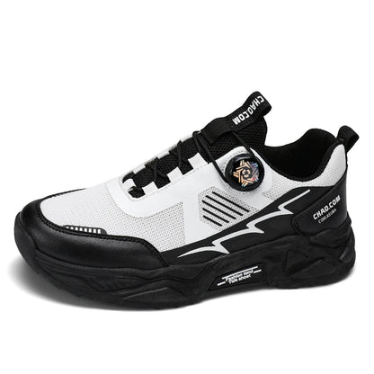 Men's Korean breathable casual sports shoes four season new soft soled Rotating shoelaces outdoor running shoes student sneakers - AMULET RING STORE