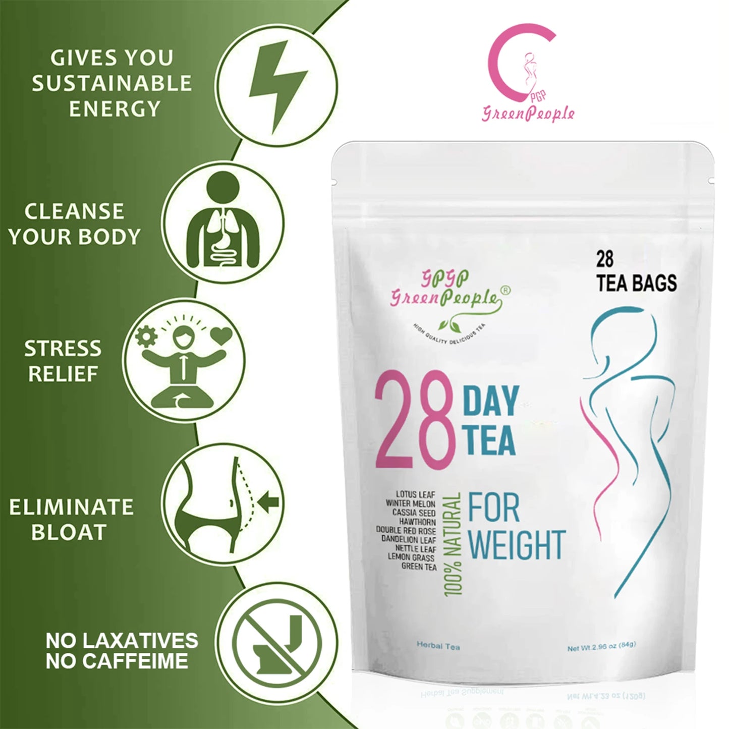 28 Day Skinny Weight Loss Supplement Support Fat Burning, Belly Fat, Ketogenic Diet, Natural Herbal - AMULET RING STORE