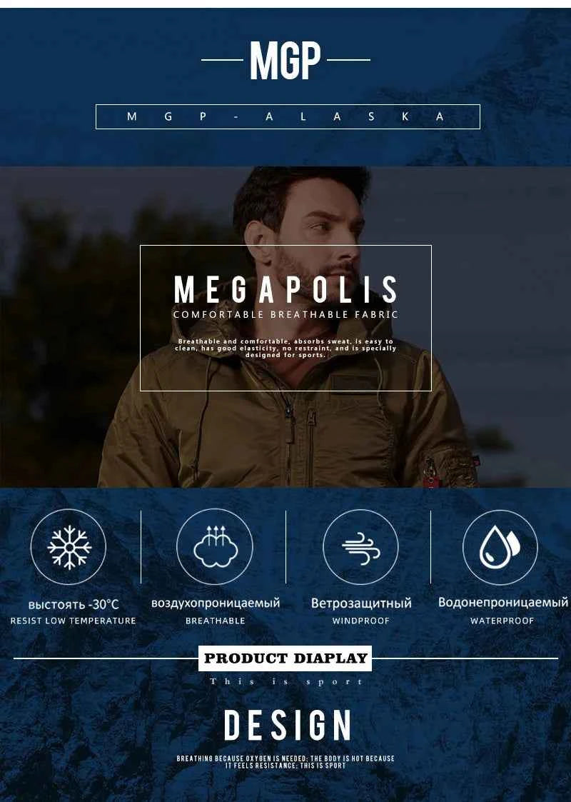 Men's winter jacket is very stylish waterproof and windproof, thickened with padded