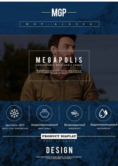 Men's winter jacket is very stylish waterproof and windproof, thickened with padded