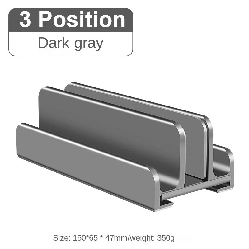 Laptop Stand Vertical Tool-Free Adjustable Aluminum Vertical Laptop Stand Holder Support Macbook Air Pro Laptop Accessories - AMULET RING STORE