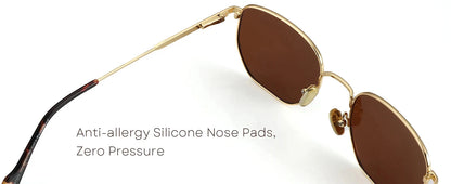 ZENOTTIC Hexagon Polarized Retro Sunglasses for Men Women-Vintage Metal Frame Design UV Protection Trendy Fashion Shades