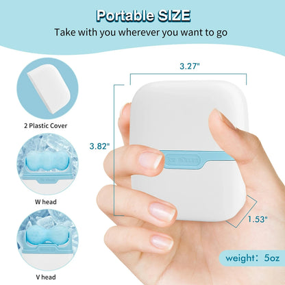 Hello Face Roller Ice Facial Massage Reusable 2 Shape Heads Freezable Ice Massager Lifting Tools