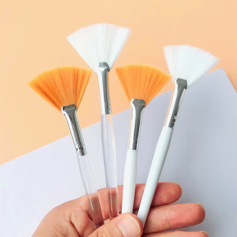 10/20/50pcs Fan Shape Facial Mask Brush Multifunctional Makeup Brushes Essential Oil Women Facial Body Beauty Makeup Tools Brush - AMULET RING STORE