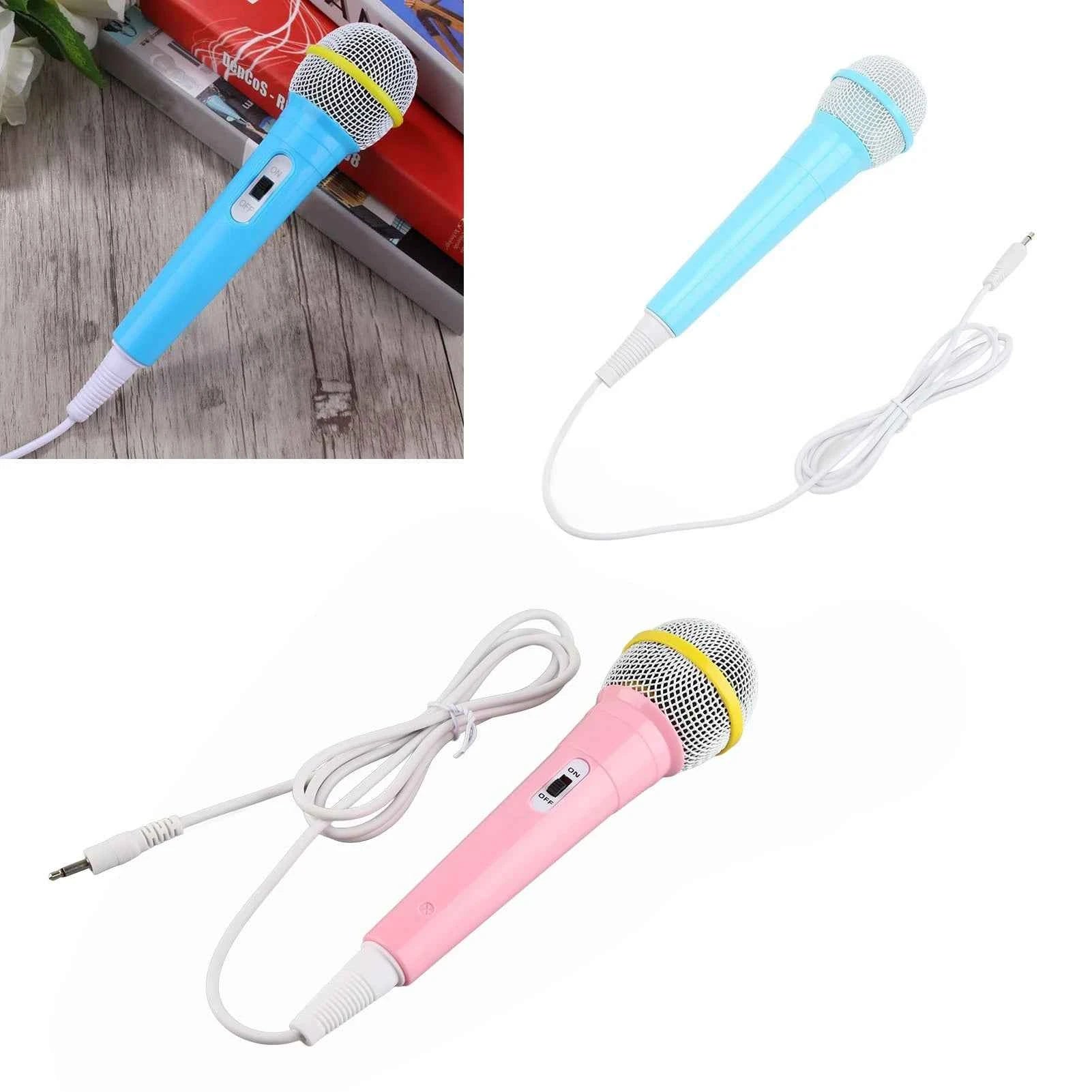 Child Singing Mic 3.5mm Plug Educational Low Distortion Clear Sound Kids Wired Microphone for Karaoke for Musical Instrument