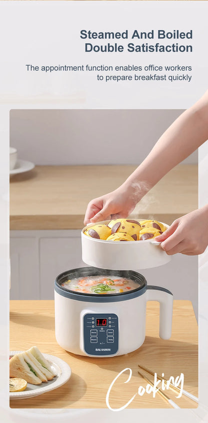 Electric Rice Cooker Multicooker Multifunction Pot Mini Hotpot Pan Soup Home Appliances for The Kitchen Pots Offers 1-2 People - AMULET RING STORE