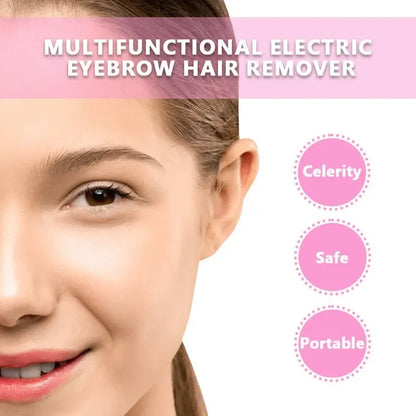 2022 New Multi Functional Mini Handle Beauty Women Painless Automatic Shaving Trim Eyebrows Electric Eyebrow Trimmer Pink Black - AMULET RING STORE