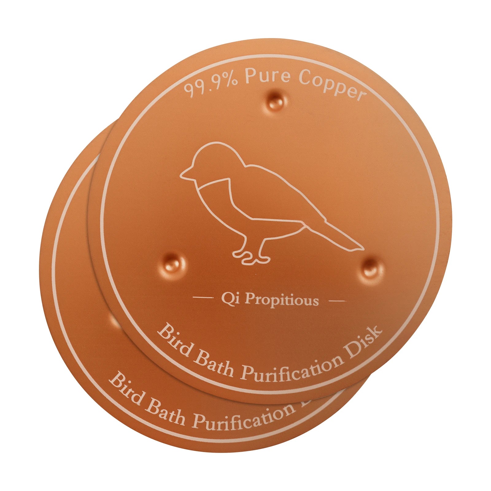 2Pcs Bird Bath Copper Disk With 3 Point Support Bird Bath Purification Plate Garden Outdoor Feeder Tray Cleaner Water Bowl - AMULET RING STORE