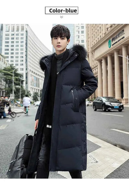 Fashion Winter Jacket for Man Down Coat jacket Parka Men's winter padded jackets Fur Collar Hooded Warm Long Padding HXY291
