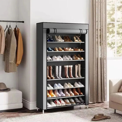 Household corridor storage cabinet shoe rack fabric dustproof shoe cabinet economical multi-layer furniture minimalist furniture