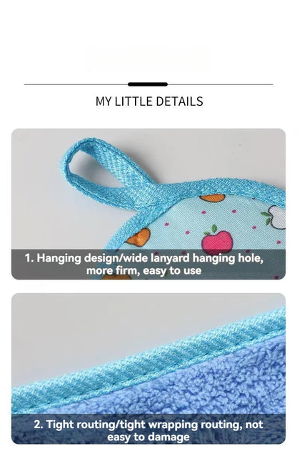 4pcs Coral Velvet Bathroom Supplies, Soft Hand Towel, Absorbent Cloth Dishcloths, Hanging Cloth, Kitchen Accessories - AMULET RING STORE