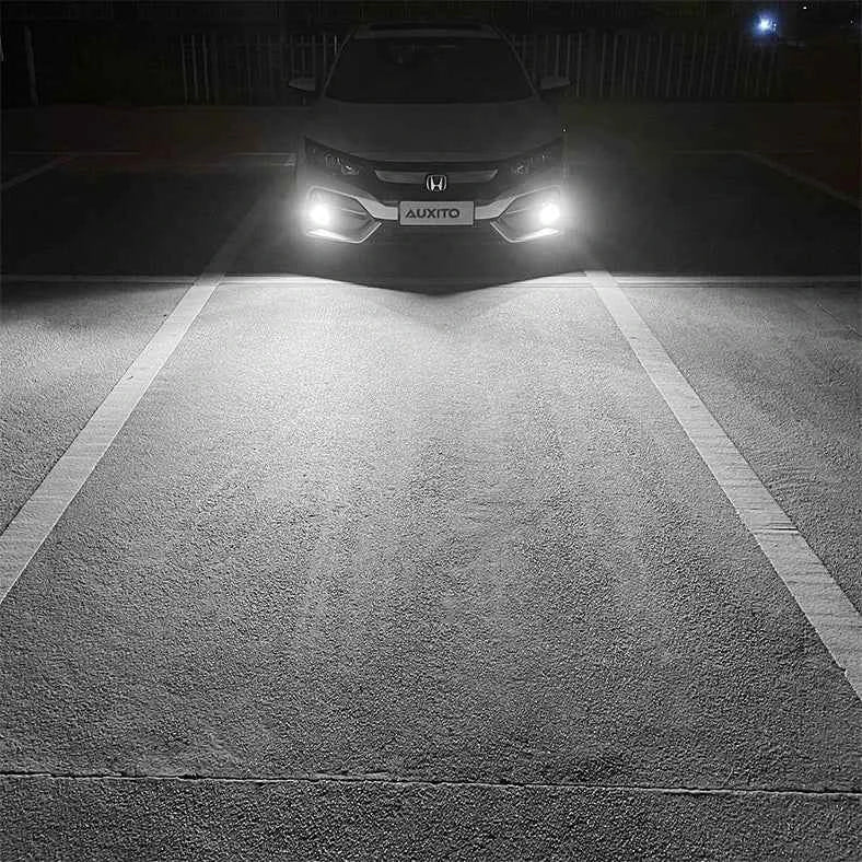 AUXITO 2Pcs H3 LED Headlight Bulb Canbus No Fan High Beam 6500K White Yellow Car LED Fog Light Driving Lamp DRL 12V Mini Design