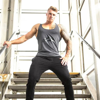 Gym Fitness Vest Animla Singlet Canotte Bodybuilding Stringer Tank Men Women Running T Shirt Muscle Guys Sleeveless Undershirt