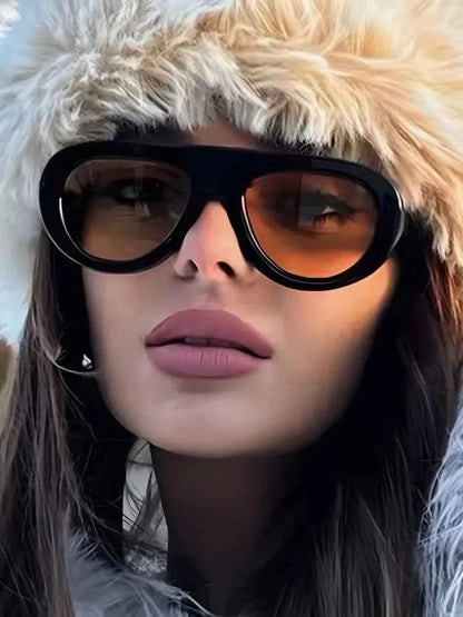 Y2K Retro Round Small Sunglasses Trendy Leopard Print Glasses Vintage Unisex Eyewear for Women Men Bold Fashion Accessories