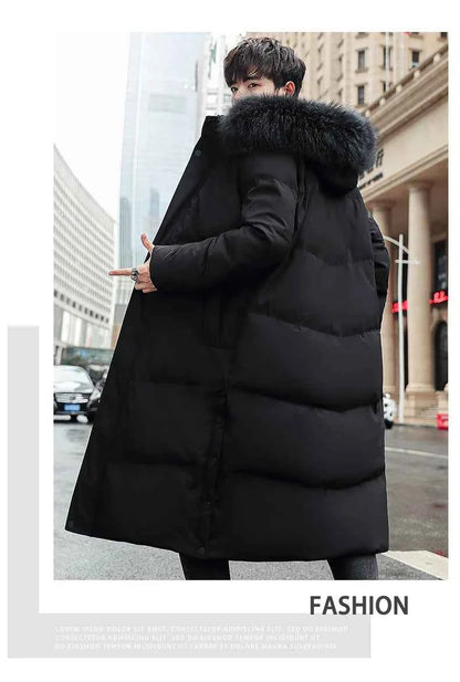 Fashion Winter Jacket for Man Down Coat jacket Parka Men's winter padded jackets Fur Collar Hooded Warm Long Padding HXY291