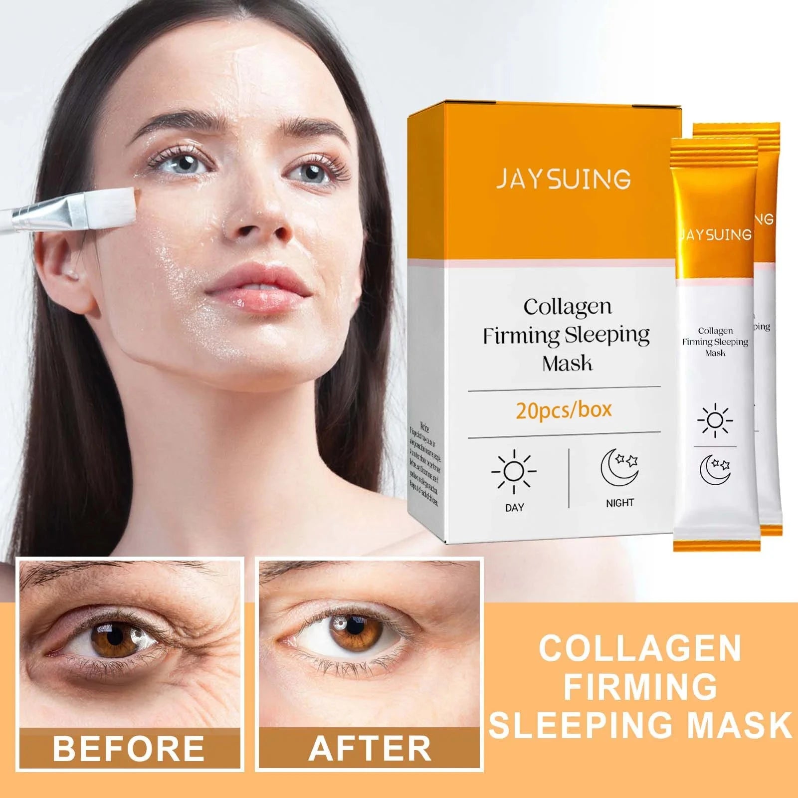 Jaysuing Collagen moisturizing facial mask reduces facial fine lines, tightens skin, moisturizes skin, and sleeps facial mask - AMULET RING STORE