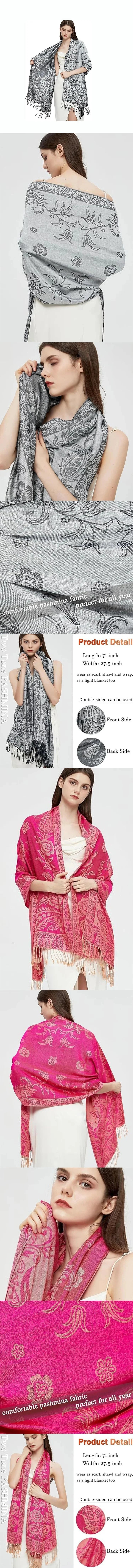 Winter Scarves Design Print Female Foulard Cotton Stoles Scarf Autumn Cashmere Pashmina Shawl Lady Luxury Brand Wrap Warm XWJ101
