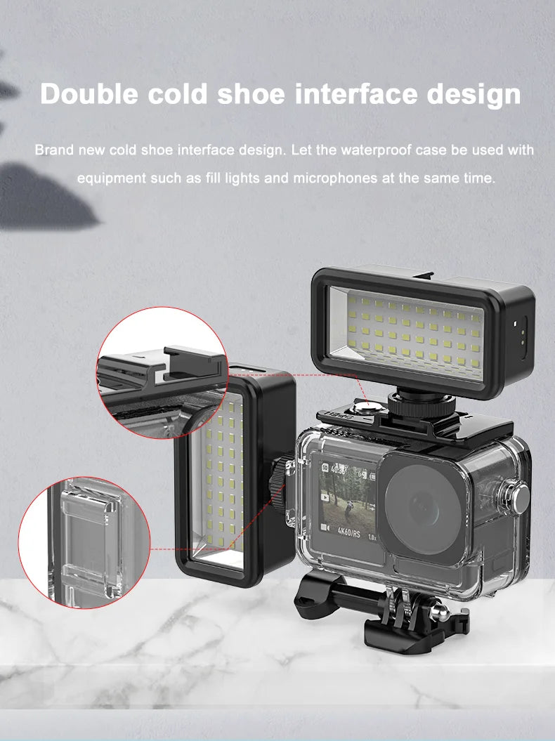 For DJI Osmo Action 4 Waterproof Case 40M Deep Diving Underwater Housing Shell for DJI Osmo Action 4 3 Action Camera Accessories - AMULET RING STORE