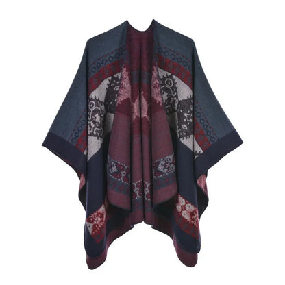 Winter Fashion Poncho Women Capes Scarf Imitation Cashmere Ladies Scarves Warm Shawls Wraps Woman Ponchos Bufanda Mujer Foulard