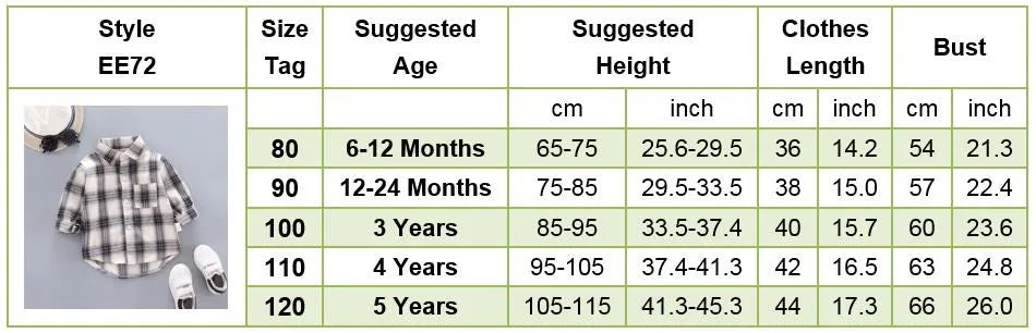 2024 Korean Fashion Children Tops Boys Buffalo Plaid Flannel Shirt Baby Casual Shirt Outerwear Clothes Autumn Girls Blouses 0-5T