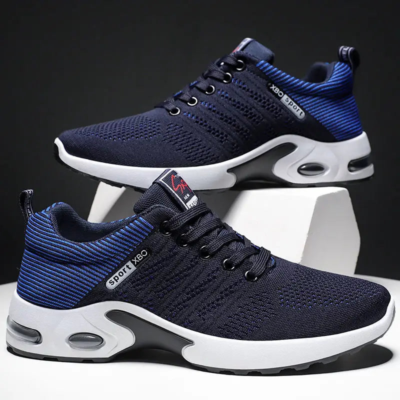 Men's shoes spring new trend men's shoes breathable lace-up running shoes Korean version of light casual walking shoes men - AMULET RING STORE