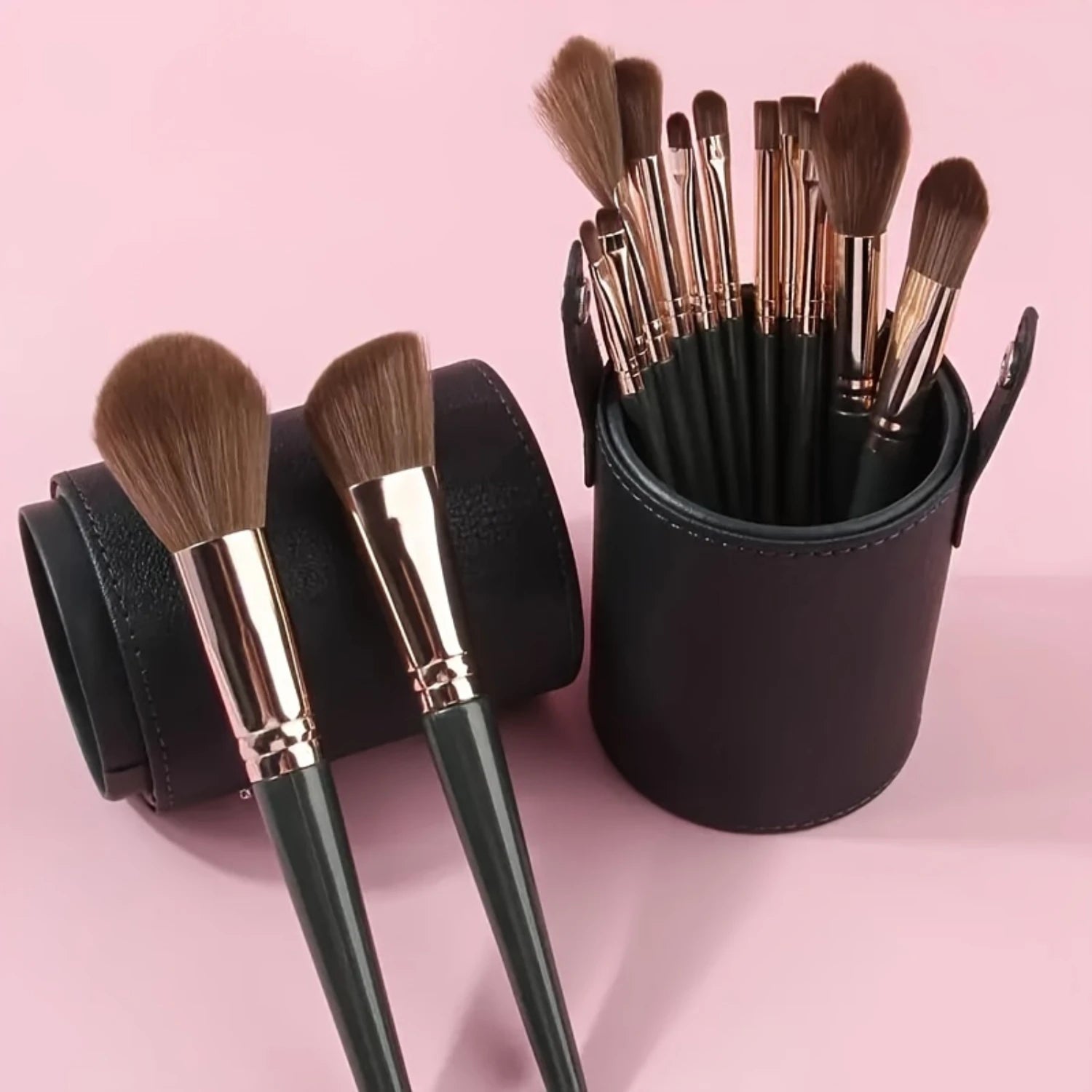 Green Cloud 14-Piece Makeup Brush Set - Super Soft Full Beginner Set for Paint, Powder, and Foundation - Beauty Tools - AMULET RING STORE