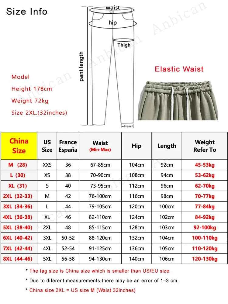 Big Size Men Sweatpants Spring Autumn Casual Baggy Jogger Pants String Banding Solid Color Sportswear Cotton Loose Trousers 8XL