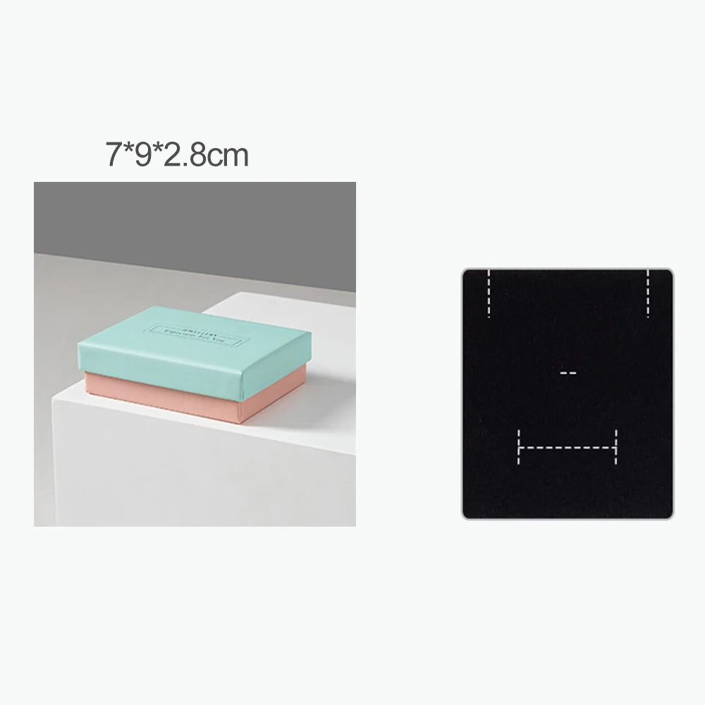 Simple Jewelry Box Earnail Ring Bracelet Necklace Gray Black Paper Jewelry Display Case Jewelry Organizer Box - AMULET RING STORE