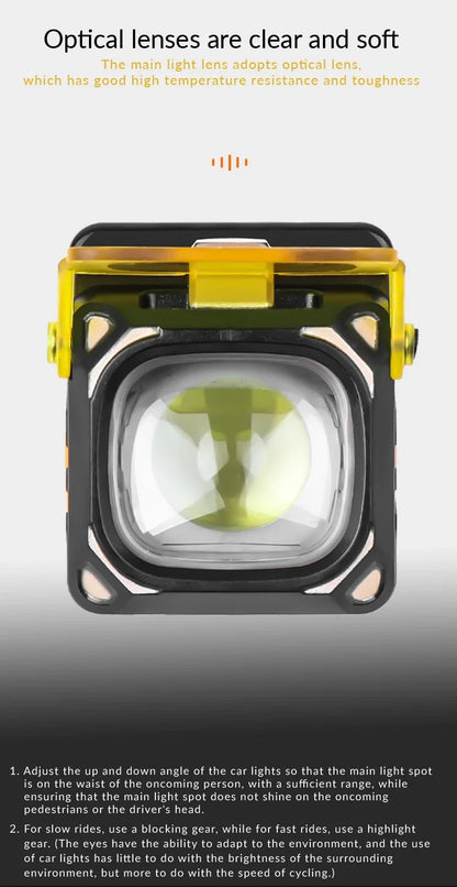 New Multifunctional Q05 MTB Bike Light Rechargeable Waterproof Remote Control White Red Blue LED Outdoor Cycling Birthday Gift - AMULET RING STORE