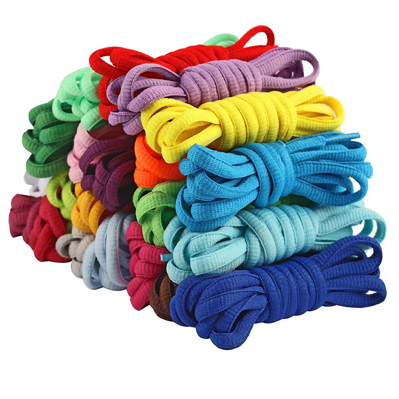 Oval Shoe Laces 24 Color Half Round Athletic Shoelaces for Sport/Running Shoes Shoelace 120cm Shoe Strings 1 Pair - AMULET RING STORE