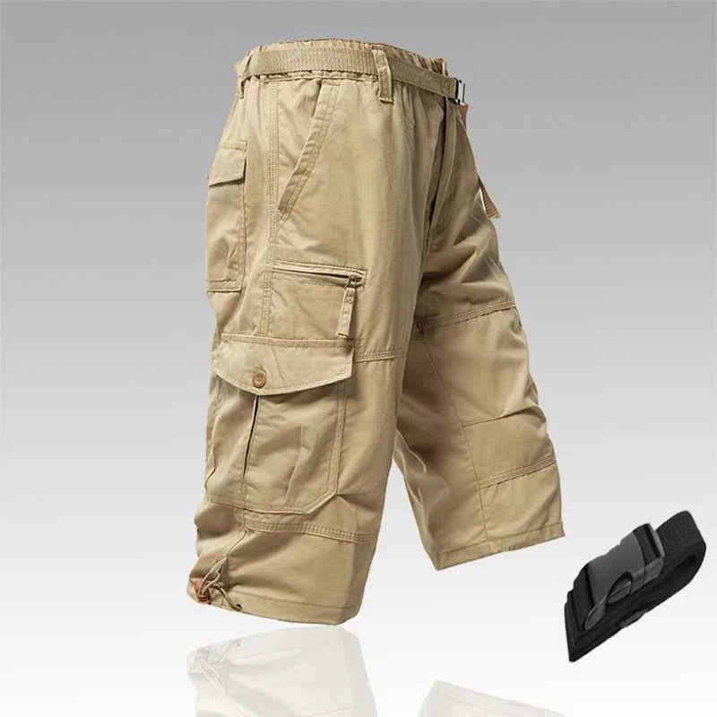 Men's Cargo Shorts Tactical Joggers Quick Dry Casual Relaxed Fit Straight Long Shorts High Quality Streetwear