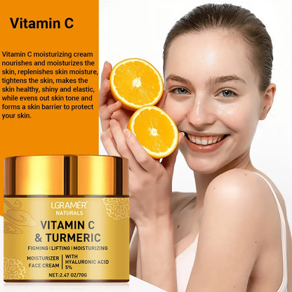 Turmeric Vitamin C Face cream Retinol Moisturizing Firming Hyaluronic Lightening Repairing Smooth Skincare Whitening Creams - AMULET RING STORE