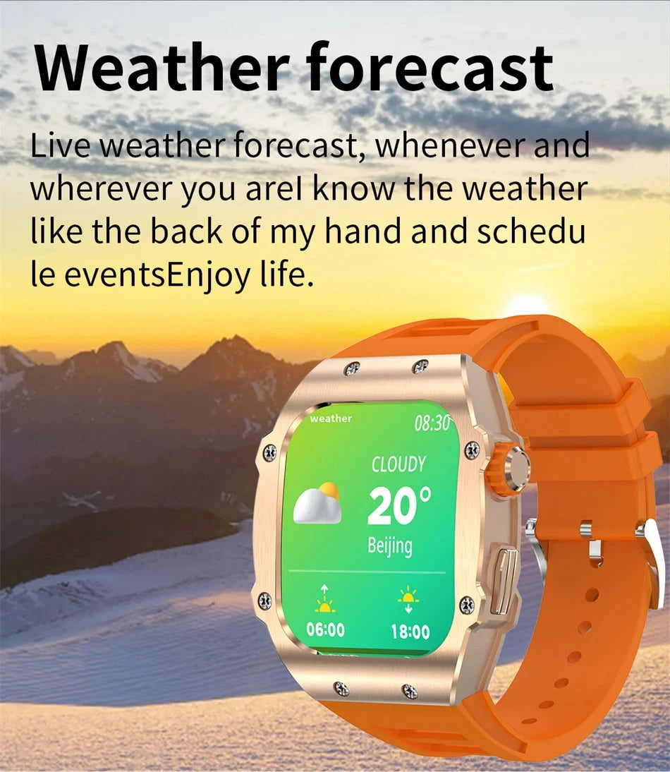 2024 Outdoor Sports Smart Watch Men 1.91 inch Screen Bluetooth Calling Waterproof Travel AI Voice Men Smartwatch For IOS Android
