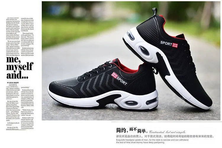 2025 new spring trend sports men's shoes Lace-up thick sole casual breathable fashion shoes Large size Wear skid resistance - AMULET RING STORE