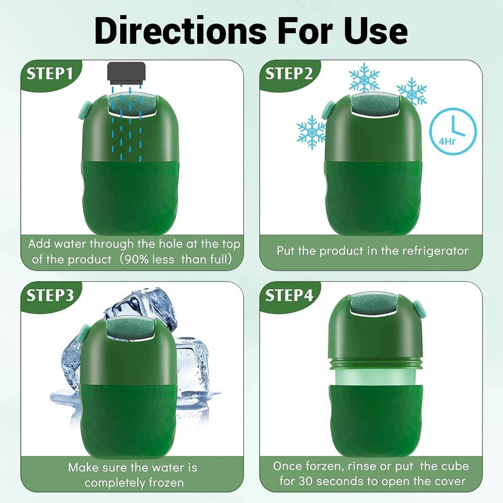 2 in 1 Ice Cube Facial Roller Jade Face Massaer Roller Gua Sha Face Lifting Device Reduce Edema Neck Eye Beauty Care Device