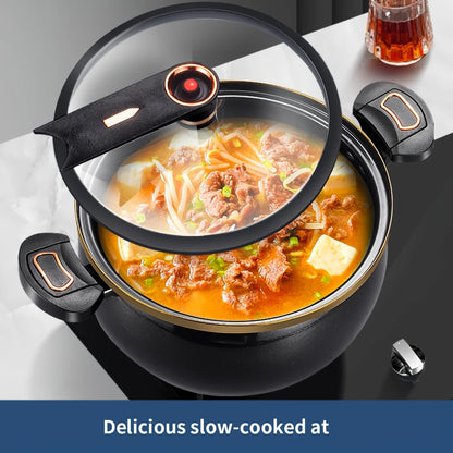 Large 1.85 Gal Soup Pot, 26cm/10 Inch - Versatile for Cooking & Stewing, Gas & Induction Compatible