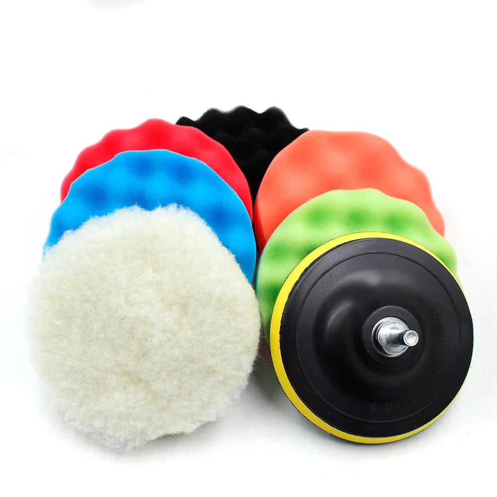 3/5/6/7 Inch Car Polishing Kit Polish Pad Car Polish Buffing Pad Abrasive Disc Sponge Foam Pads Polisher For Headlight Refurbish - AMULET RING STORE
