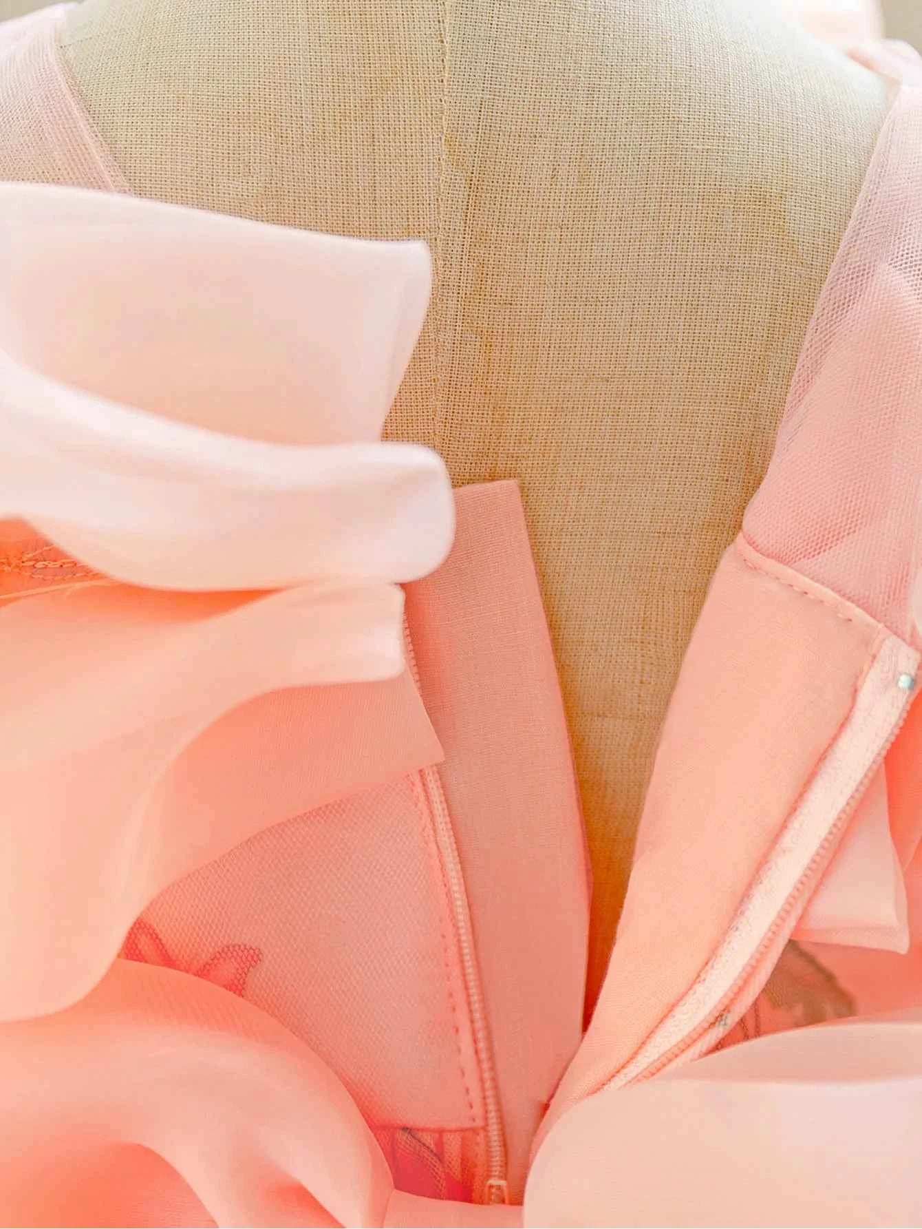 Baby Christening Dress Lace Pageant Christening Dress for Flower Girl Formal Suitable for Birthday Party and Wedding Elegant