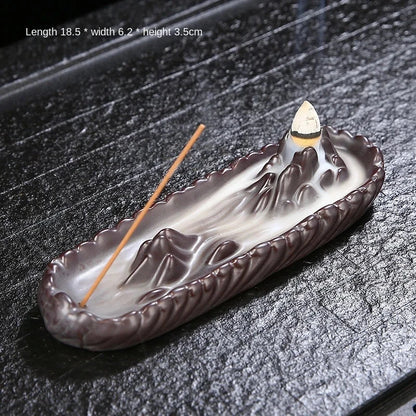 Backflow Incense Burner Ceramic Incense Burner Incense Burner Incense Utensils Tea Ceremony Zen Home Creative Small Ornaments - AMULET RING STORE
