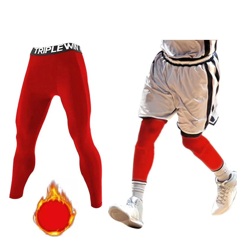Spring Autumn Men Women Running Tights GYM Pants Exercise Basketball Football Soccer Fitness Sport Long Fleece Thermal Legging 8