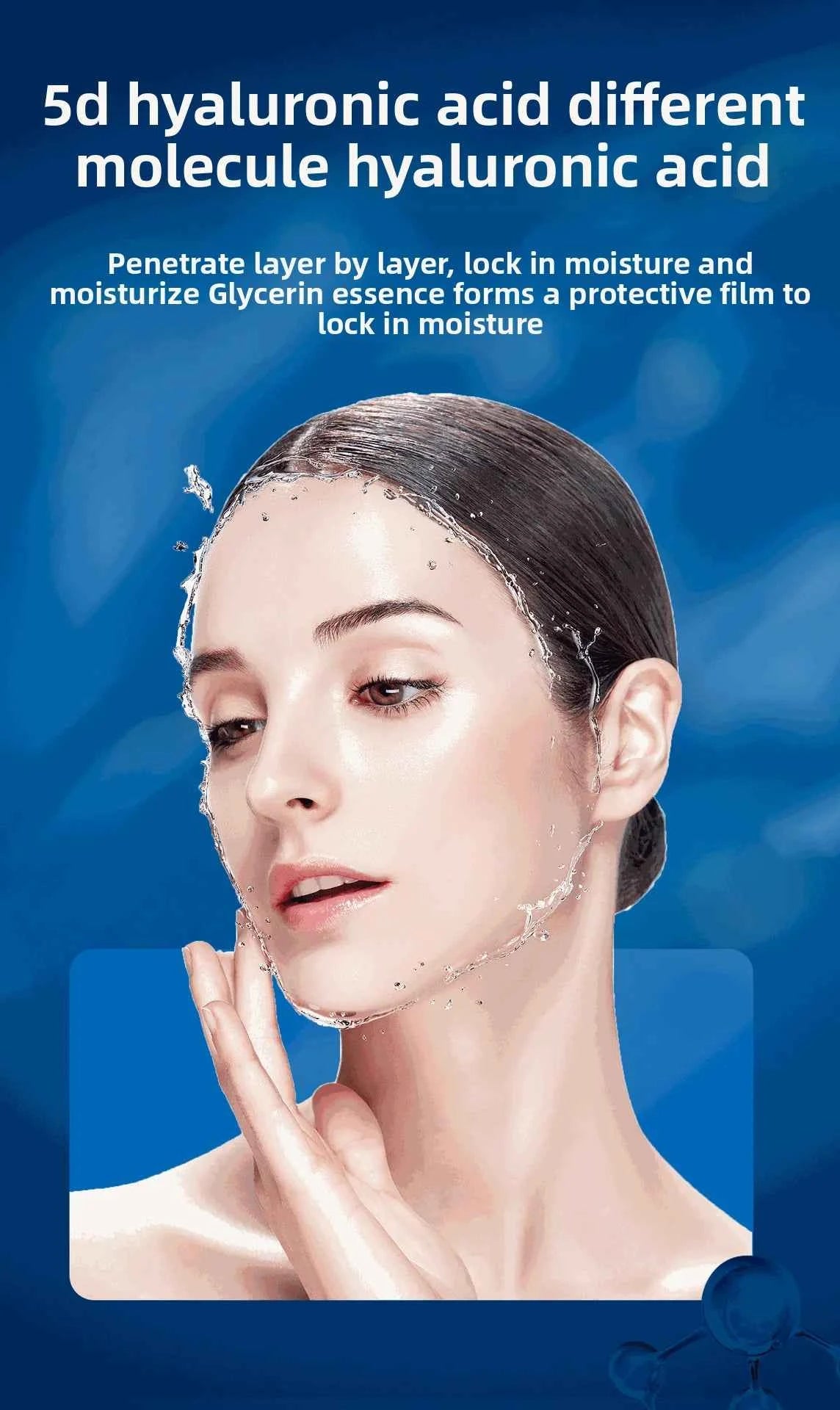 Hyaluronic Acid Serum Anti-Aging Moisturizing Shrink Pores Hydrating Whitening Essence For Microneedle Instruments Skin Care