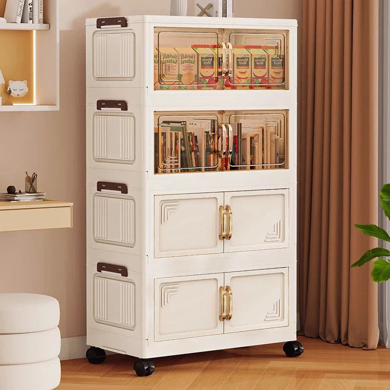 45/55/65cm Length Multifunction Storage Cabinet Large Capacity Foldable Easy-to-Install Storage Box Dustproof Wardrobe - AMULET RING STORE