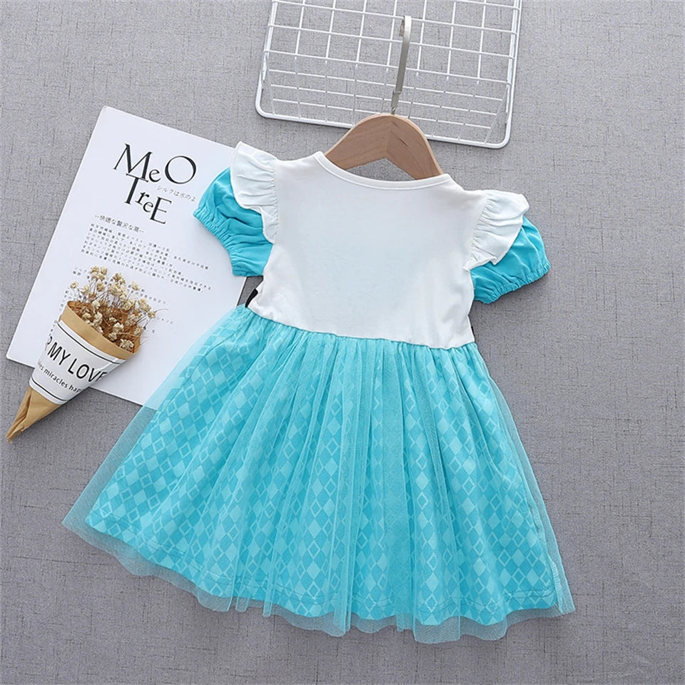 2024 Toddler Girl Princess Dress Toy Kids Clothes Christmas Halloween Woody Alice Jessie Belle Mermaid Infants Party Ball Gowns