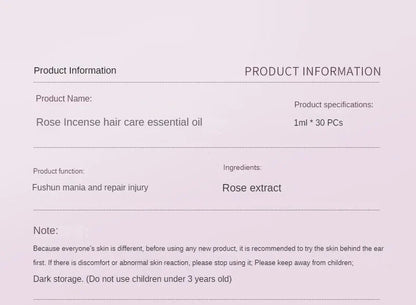 Hair Styling Serum for Frizzy & Dry Hair Rose Essence Oil Capsules Leave-in Anti Frizz Conditioner Repairs Dry, Damaged Hair - AMULET RING STORE