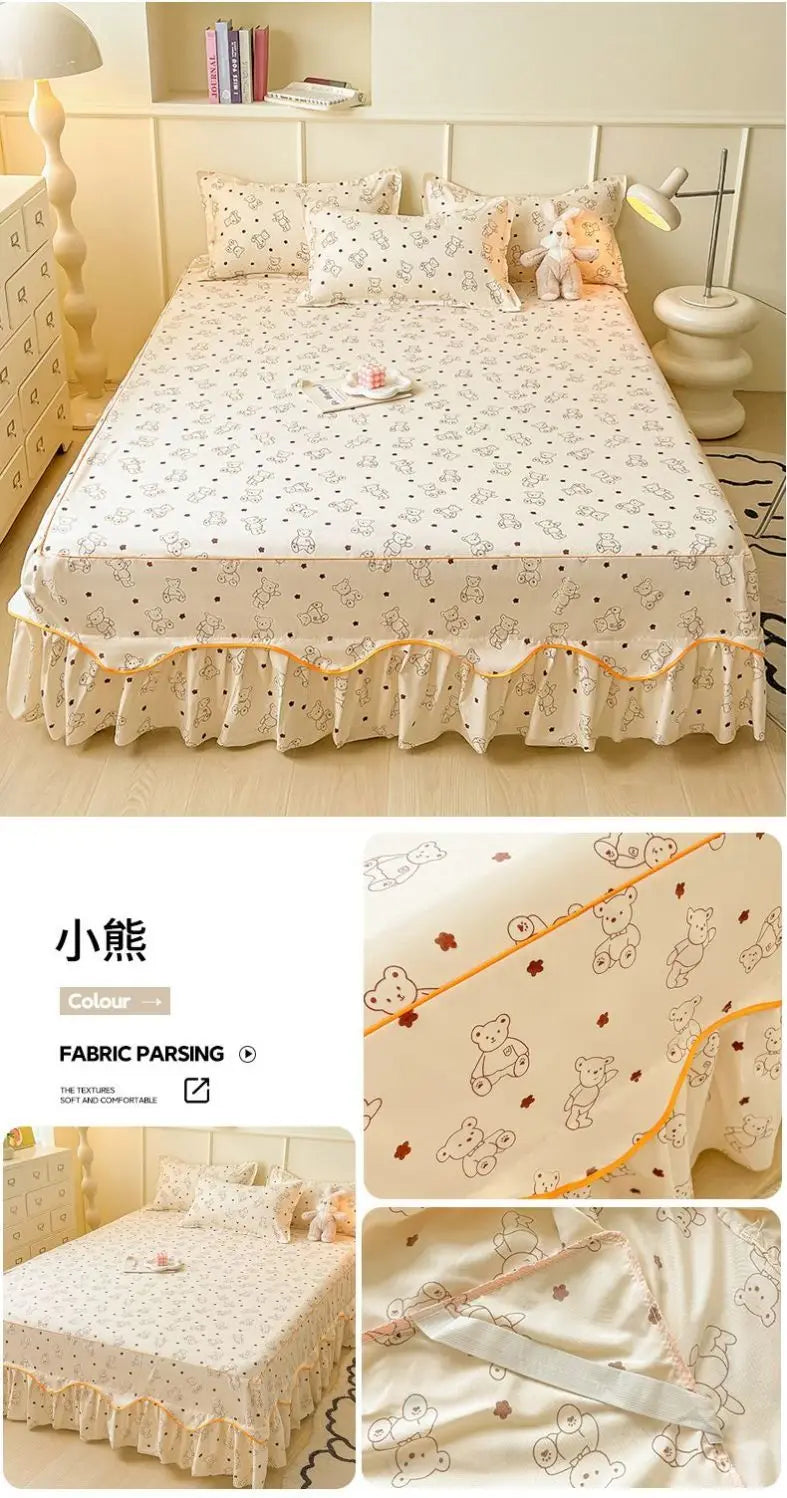 Sheet Set Household with Pillowcase Fashion Modern Water-proof Universal Skin-friendly Single Double Home Textile Bedding Luxury