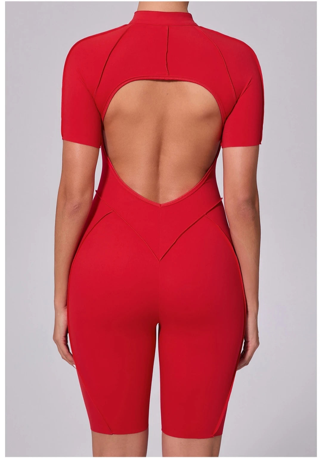 Seamless Yoga Jumpsuit Sports Fitness Backless Tight Zipper Long-sleeved One-Piece Workout Clothes Gym Leggings Sportswear