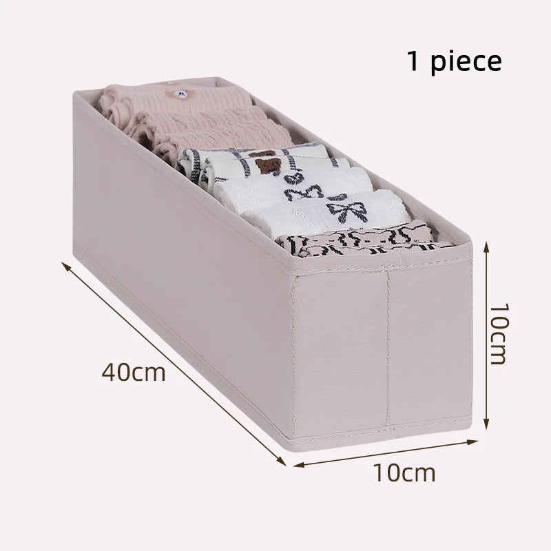 Foldable Underwear Socks Storage Box Panties Storage Boxes Clothes Organizer Cabinets Drawers Bedroom Wardrobe Separator Case - AMULET RING STORE