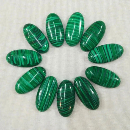 Fashion Mix natural Stone oval cabochons beads diy Jewelry accessories making 15x30mm Wholesale 20pcs/Lot fast shipping - AMULET RING STORE